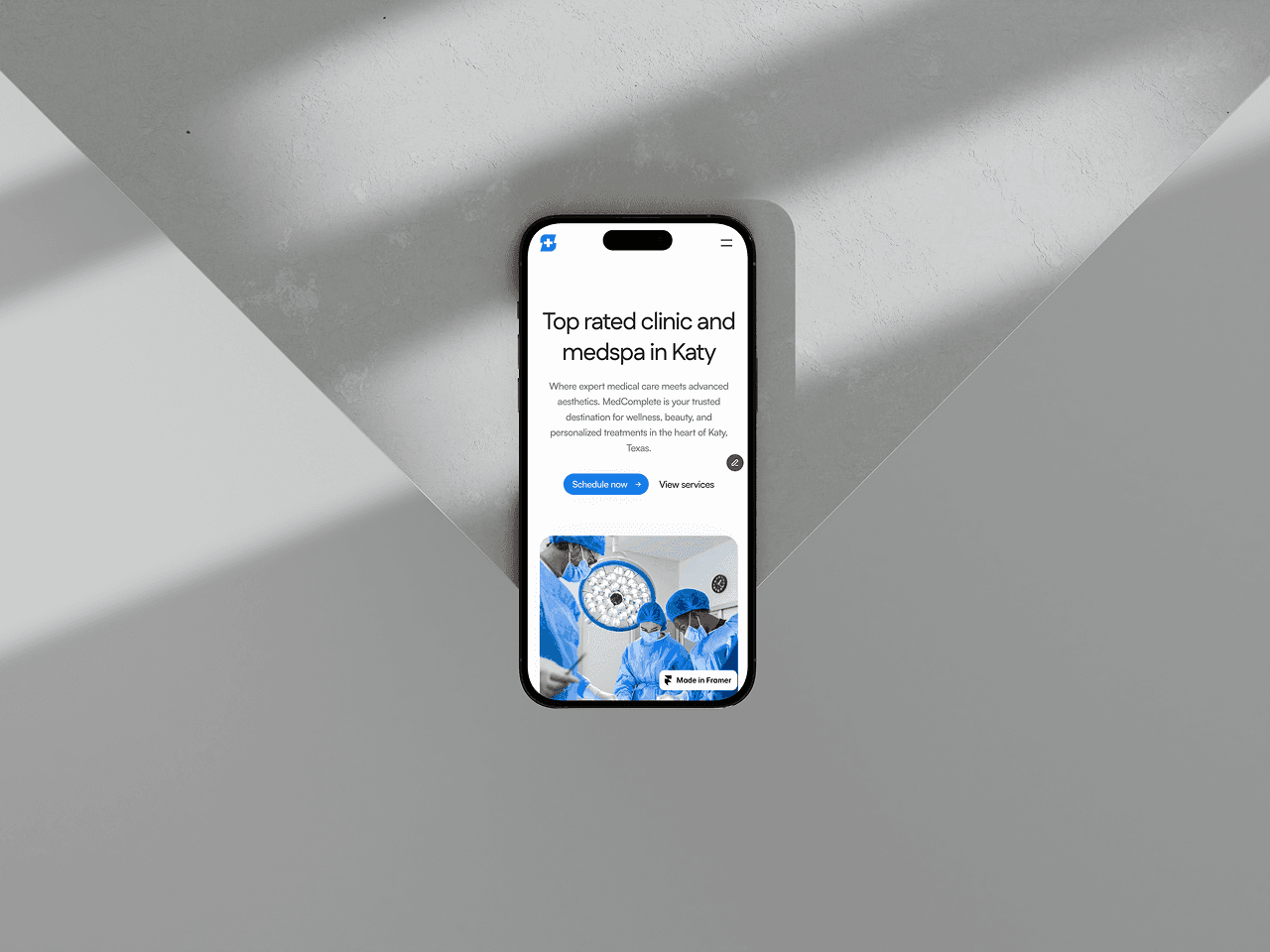 MedFit mobile view