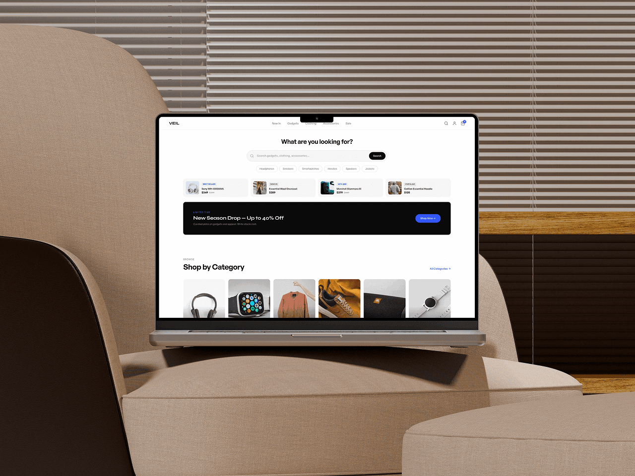 VEIL desktop view