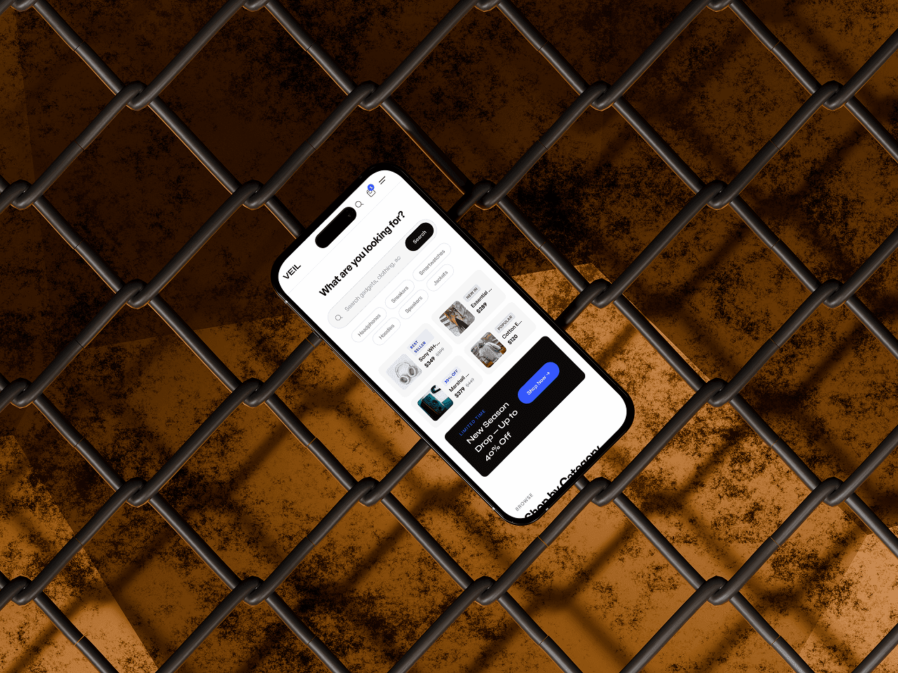 VEIL mobile view